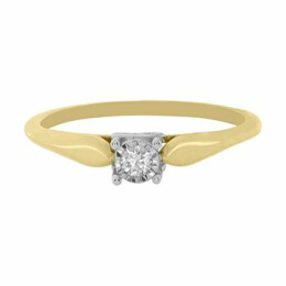 Zásnubní prsten ze zlata s diamantem R5449