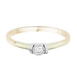 Zásnubní prsten ze zlata s diamantem R5904