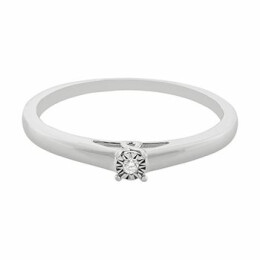 Zásnubní prsten z bílého zlata s diamanty R6026