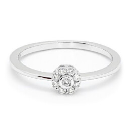 Prsten z bílého zlata s diamanty R6902W