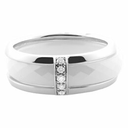 Keramický prsten s diamanty Guy Laroche TM005GCVB