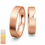 Snubní prsteny Inspirations ze žlutého zlata s diamantem nebo zirkonem 4804108-4804107