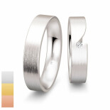 Snubní prsteny Inspirations ze žlutého zlata s diamantem nebo zirkonem 4804108-4804107