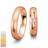 Snubní prsteny Inspirations ze žlutého zlata s diamantem nebo zirkonem 4804110-4804109