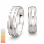 Snubní prsteny Inspirations ze žlutého zlata s diamantem nebo zirkonem 4804116-4804115