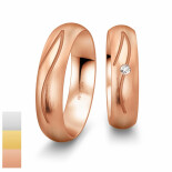 Snubní prsteny Inspirations ze žlutého zlata s diamantem nebo zirkonem 4804118-4804117