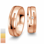 Snubní prsteny Inspirations ze žlutého zlata s diamantem nebo zirkonem 4804120-4804119