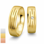 Snubní prsteny Inspirations z bílého zlata s diamantem nebo zirkonem 4804138-4804137