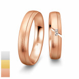Snubní prsteny Inspirations - Cena za pár z bílého zlata s diamantem 4804142-4804141