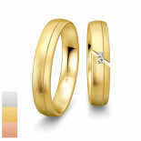Snubní prsteny Inspirations - Cena za pár z bílého zlata s diamantem 4804142-4804141