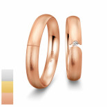 Snubní prsteny Inspirations ze žlutého zlata s diamantem nebo zirkonem 4804156-4804155