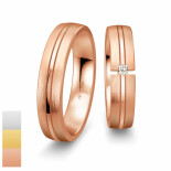 Snubní prsteny Inspirations z bílého zlata s diamantem nebo zirkonem 4804162-4804161