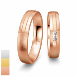 Snubní prsteny Inspirations - Cena za pár z bílého zlata s diamantem 4804168-4804167