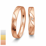 Snubní prsteny Basic Light II ze žlutého zlata s diamanty nebo zirkony s rytinou 4804204-4804203