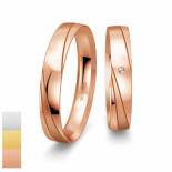 Snubní prsteny Basic Light II ze žlutého zlata s diamanty nebo zirkony s rytinou 4804206-4804205