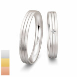 Snubní prsteny Basic Light II ze žlutého zlata s diamanty nebo zirkony s rytinou 4804214-4804213