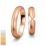 Snubní prsteny Basic Light II z bílého zlata s diamantem nebo zirkonem 4804216-4804215