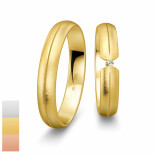 Snubní prsteny Basic Light II z bílého zlata s diamantem nebo zirkonem 4804216-4804215