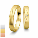 Snubní prsteny Basic Light II z bílého zlata s diamantem nebo zirkonem 4804226-4804225