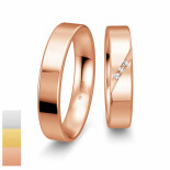 Snubní prsteny Basic Light II z bílého zlata s diamanty nebo zirkony 4804230-4804229