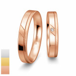 Snubní prsteny Basic Light II ze žlutého zlata s diamantem nebo zirkonem 4804236-4804235