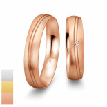 Snubní prsteny Basic Light II ze žlutého zlata s diamantem nebo zirkonem 4804240-4804239