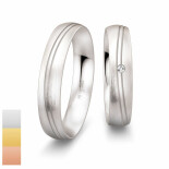 Snubní prsteny Basic Light II ze žlutého zlata s diamantem nebo zirkonem 4804240-4804239
