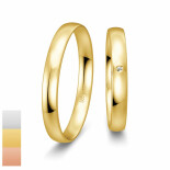 Snubní prsteny Basic Slim z bílého zlata s diamantem nebo zirkonem 4804304-4804303