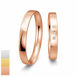 Snubní prsteny Basic Slim z bílého zlata s diamanty nebo zirkony 4804308-4804307