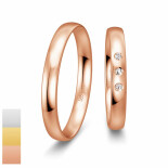 Snubní prsteny Basic Slim z bílého zlata s diamanty nebo zirkony 4804316-4804315