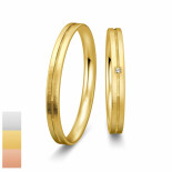 Snubní prsteny Basic Slim z bílého zlata s diamantem nebo zirkonem 4804322-4804321