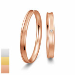 Snubní prsteny Basic Slim z bílého zlata s diamantem nebo zirkonem 4804326-4804325