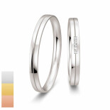 Snubní prsteny Basic Slim ze žlutého zlata s diamanty nebo zirkony 4804328-4804327