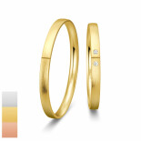 Snubní prsteny Basic Slim z bílého zlata s diamanty nebo zirkony 4804330-4804329