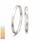 Snubní prsteny Basic Slim ze žlutého zlata s diamantem nebo zirkonem 4804332-4804331