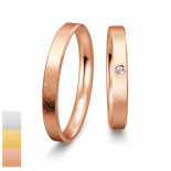 Snubní prsteny Basic Light ze žlutého zlata s diamantem nebo zirkonem 4805602-4805601