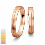 Snubní prsteny Basic Light ze žlutého zlata s diamanty nebo zirkony 4805608-4805607