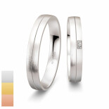 Snubní prsteny Basic Light ze žlutého zlata s diamanty nebo zirkony 4805608-4805607