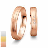 Snubní prsteny Basic Light ze žlutého zlata s diamanty nebo zirkony 4805610-4805609