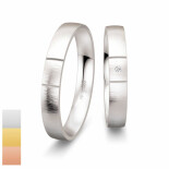 Snubní prsteny Basic Light ze žlutého zlata s diamantem nebo zirkonem 4805612-4805611
