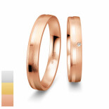 Snubní prsteny Basic Light ze žlutého zlata s diamantem nebo zirkonem 4805614-4805613