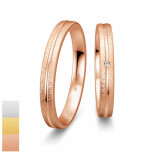 Snubní prsteny Basic Light z bílého zlata s diamantem nebo zirkonem 4805622-4805621