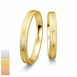 Snubní prsteny Basic Light z bílého zlata s diamantem nebo zirkonem 4805622-4805621