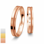 Snubní prsteny Basic Light z bílého zlata s diamanty nebo zirkony 4805626-4805625