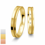 Snubní prsteny Basic Light z bílého zlata s diamanty nebo zirkony 4805626-4805625