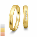 Snubní prsteny Basic Light z bílého zlata s diamanty nebo zirkony 4805630-4805629