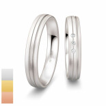 Snubní prsteny Basic Light ze žlutého zlata s diamanty nebo zirkony 4805634-4805633