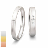Snubní prsteny Basic Light ze žlutého zlata s diamanty nebo zirkony 4805640-4805639