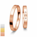 Snubní prsteny Basic Light z bílého zlata s diamanty nebo zirkony 4805648-4805647