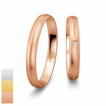 Snubní prsteny Basic Light z bílého zlata s diamantem nebo zirkonem 4805650-4805649